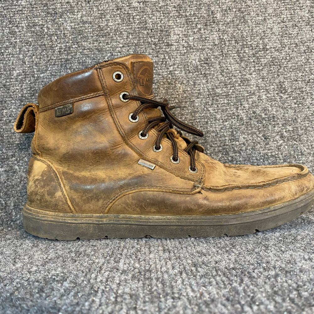 Lems Boulder Boot Mens 12 Weathered Umber Brown Full Grain Leather Waterproof